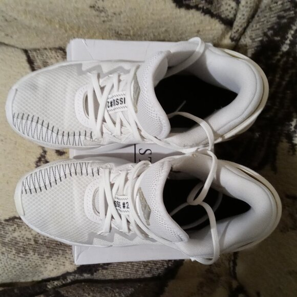 Adidas D.O.N Issue #2 Donovan Mitchell Triple White Cloud Basketball Shoes - Picture 4 of 6